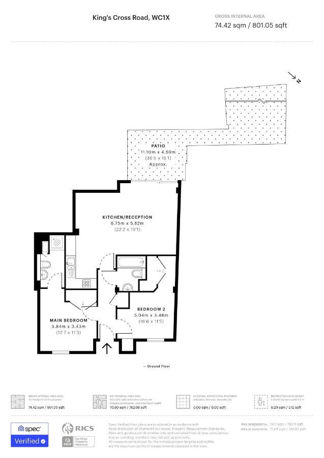 Spacious 2 Bed 2 Bath Kings Cross Apartment 런던 외부 사진